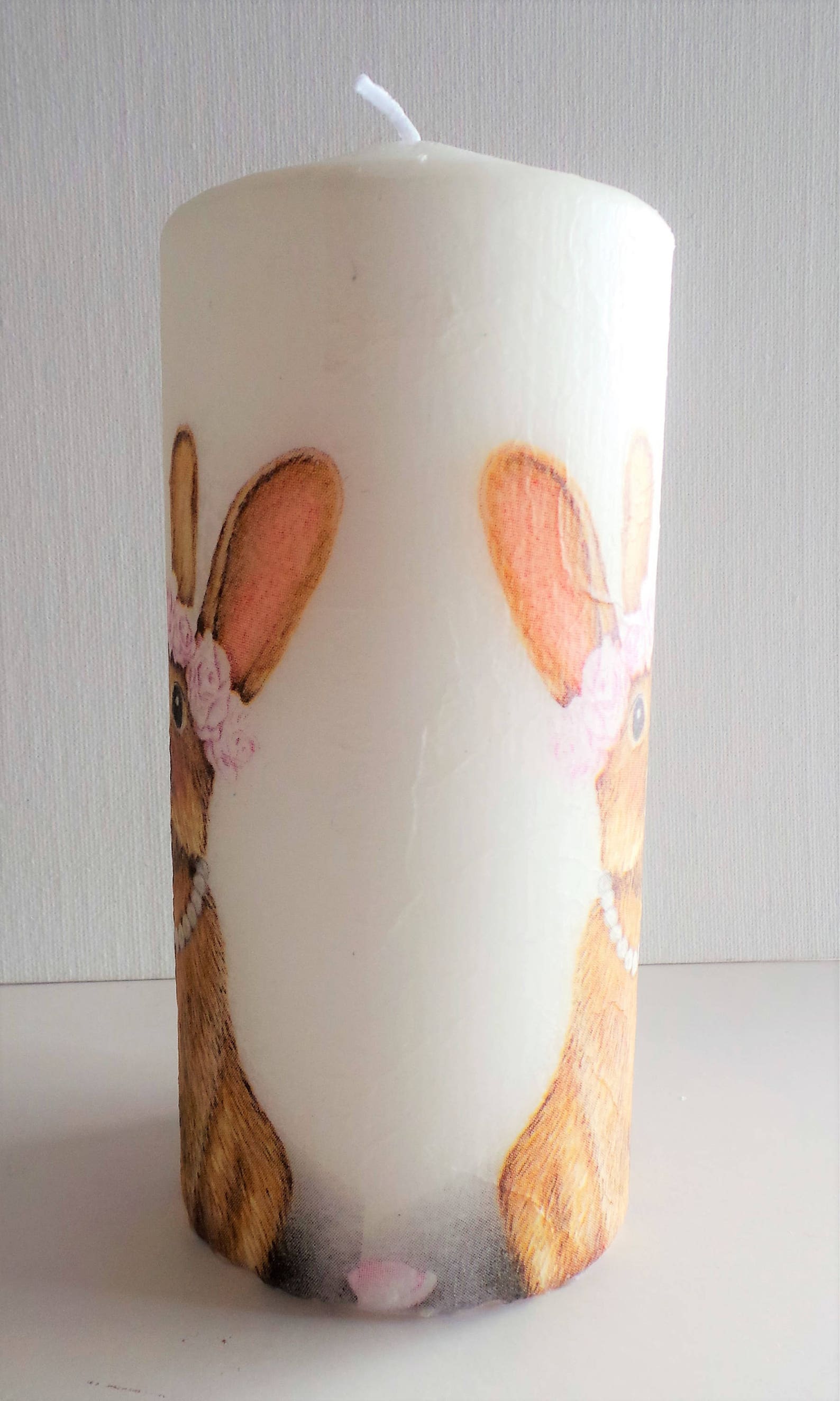 Rabbits candle wedding candle gift rabbit lovers gift Etsy