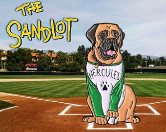 Sandlot Hercules Dog Enamel Pin | Sandlot 1993 | You're Killing Me Smalls | The Great Bambino | Babe Ruth Baseball