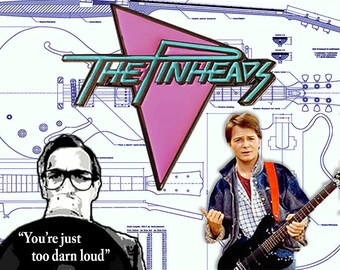 Back to the Future THE PINHEADS Enamel Pin | Marty Mcfly Band Logo | Huey Lewis And The News |  Retro 80's Design | Lapel Pin Gift