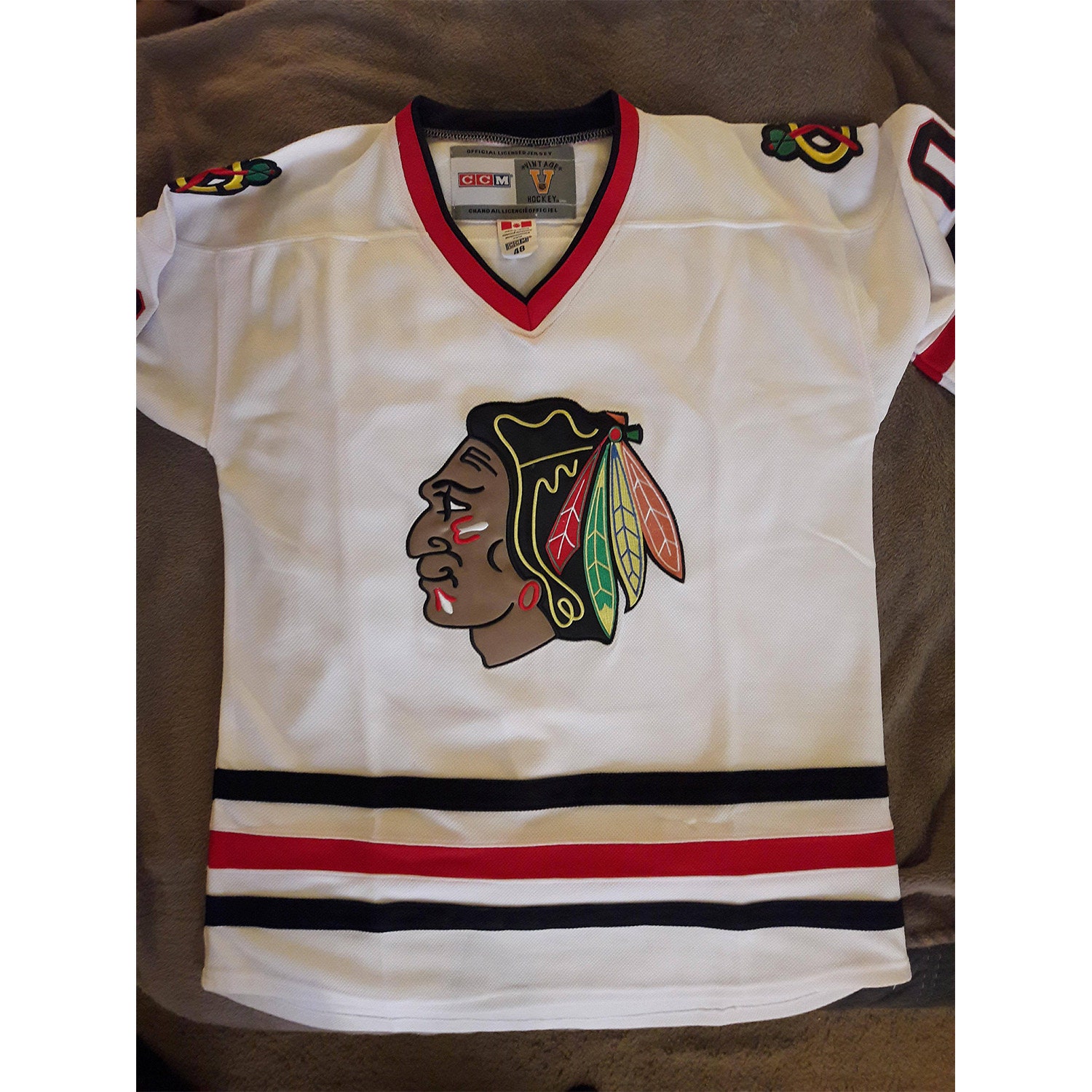 Clark Griswold Blackhawks Jersey Clark Griswold 00 National Lampoons  Vacation Movie Costume Hockey Jerseys Chicago Blackhawks Christmas Gift  From Michaelwen2008, $24.25