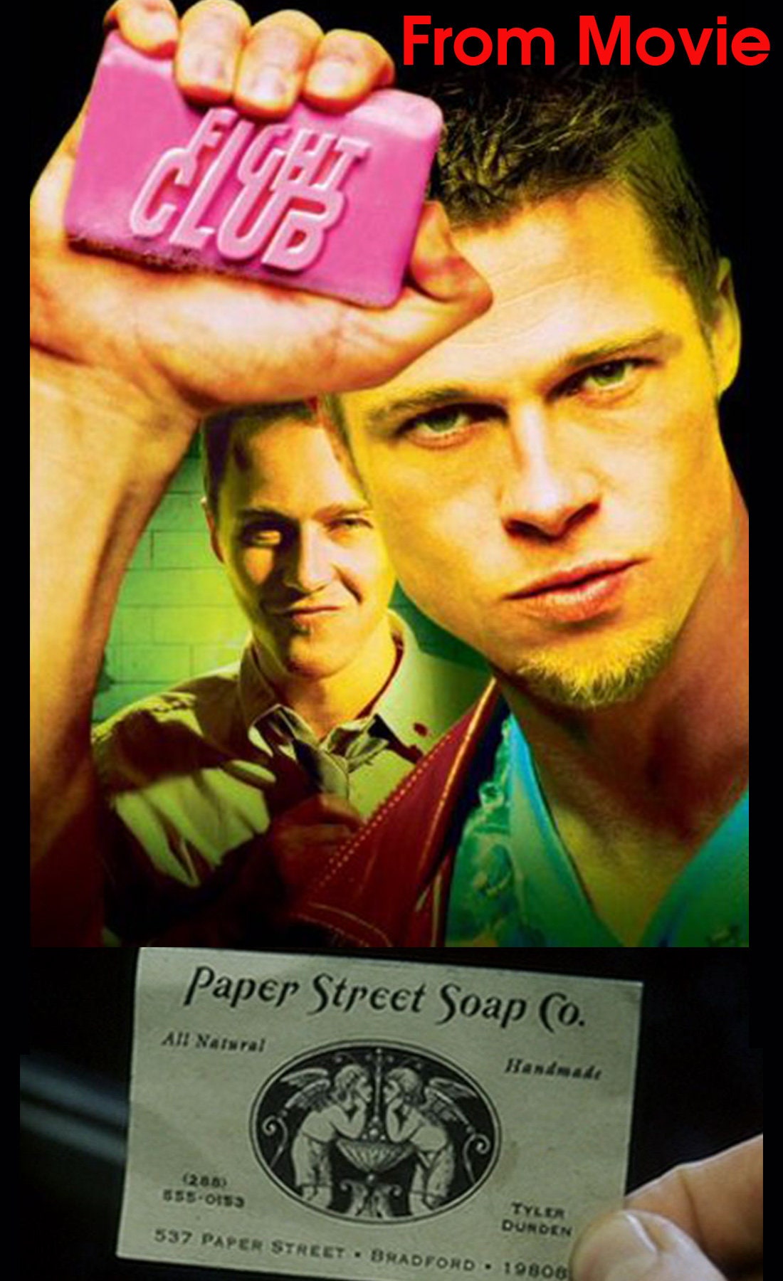 Fight Club Soap Bar Movie Tyler Durden Paper Street Pink Etsy