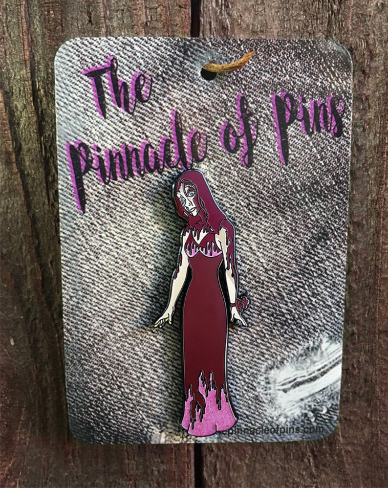 Carrie White Horror Enamel Pin Carrie Stephen King Horror Movie Lapel Pin Denim Jacket Gift image 3