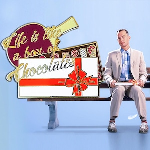 Forrest Gump Enamel Pin: Life Is Like a Box of Chocolates