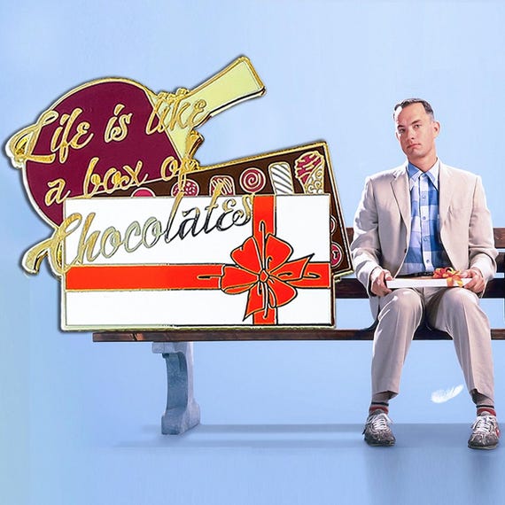 Forrest Gump Enamel Pin: Life is Like a Box of Chocolates