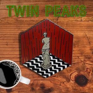 Twin Peaks Enamel Pin | David Lynch TV Show Pin | Special Agent Dale Cooper | Audrey Horne | Cherry Pie | Enamel Pins Movies