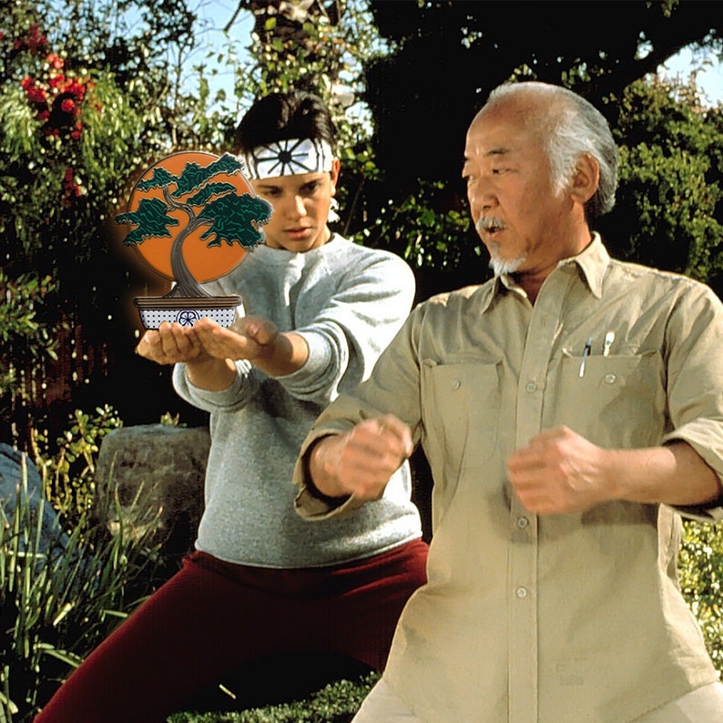 Bonsai Tree Enamel Pin Karate Kid Movie Mr. Mijagi Wax Etsy