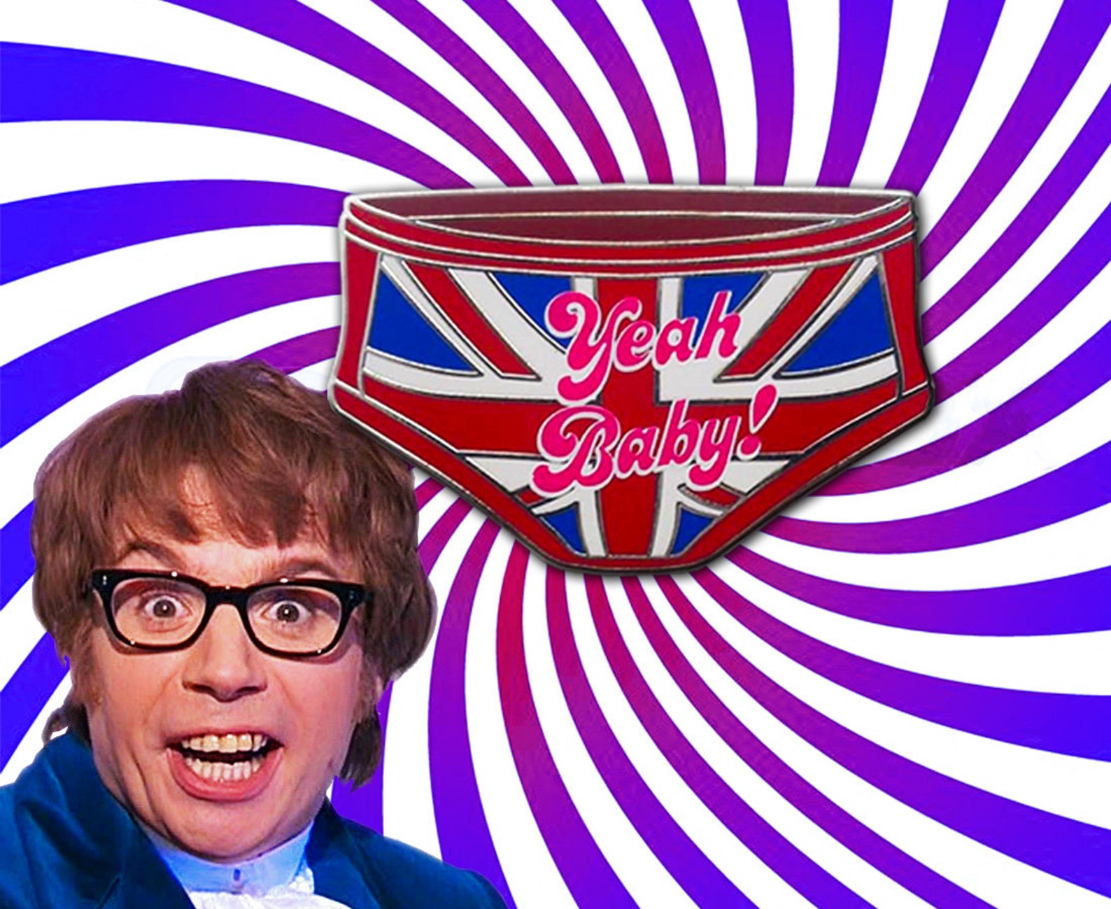 Austin Powers yeah Baby Enamel Pin the Etsy