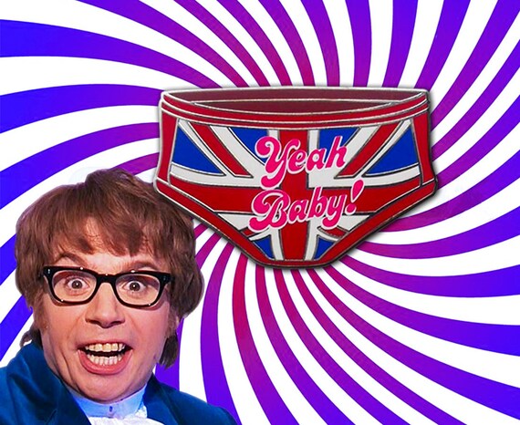 austin powers yeah baby enamel pin etsy