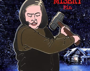 Misery Horror Enamel Pin | 1990 Horror Movie | Stephen King Book | Kathy Bates Annie Killer | Lapel Horrorpins | Enamel Pins Movies