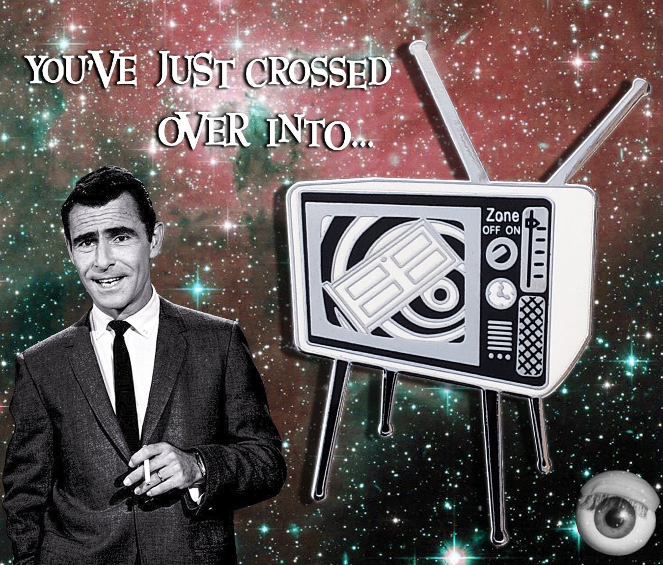 Twilight Zone TV Enamel Pin Rod Serling Show Series Eye of Etsy