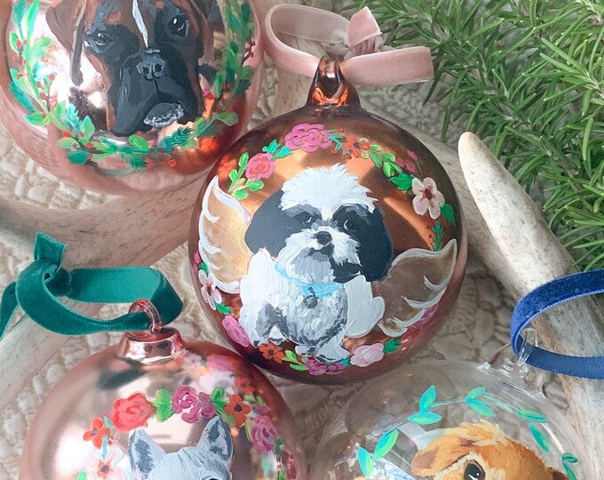 Featured listing image: Custom Pet Portrait Ornaments