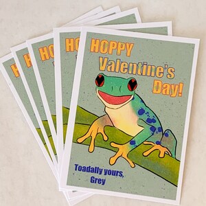 PERSONALISIERTE Frosch-Valentinskarte "Hoppy Valentinstag" - PDF zum Download