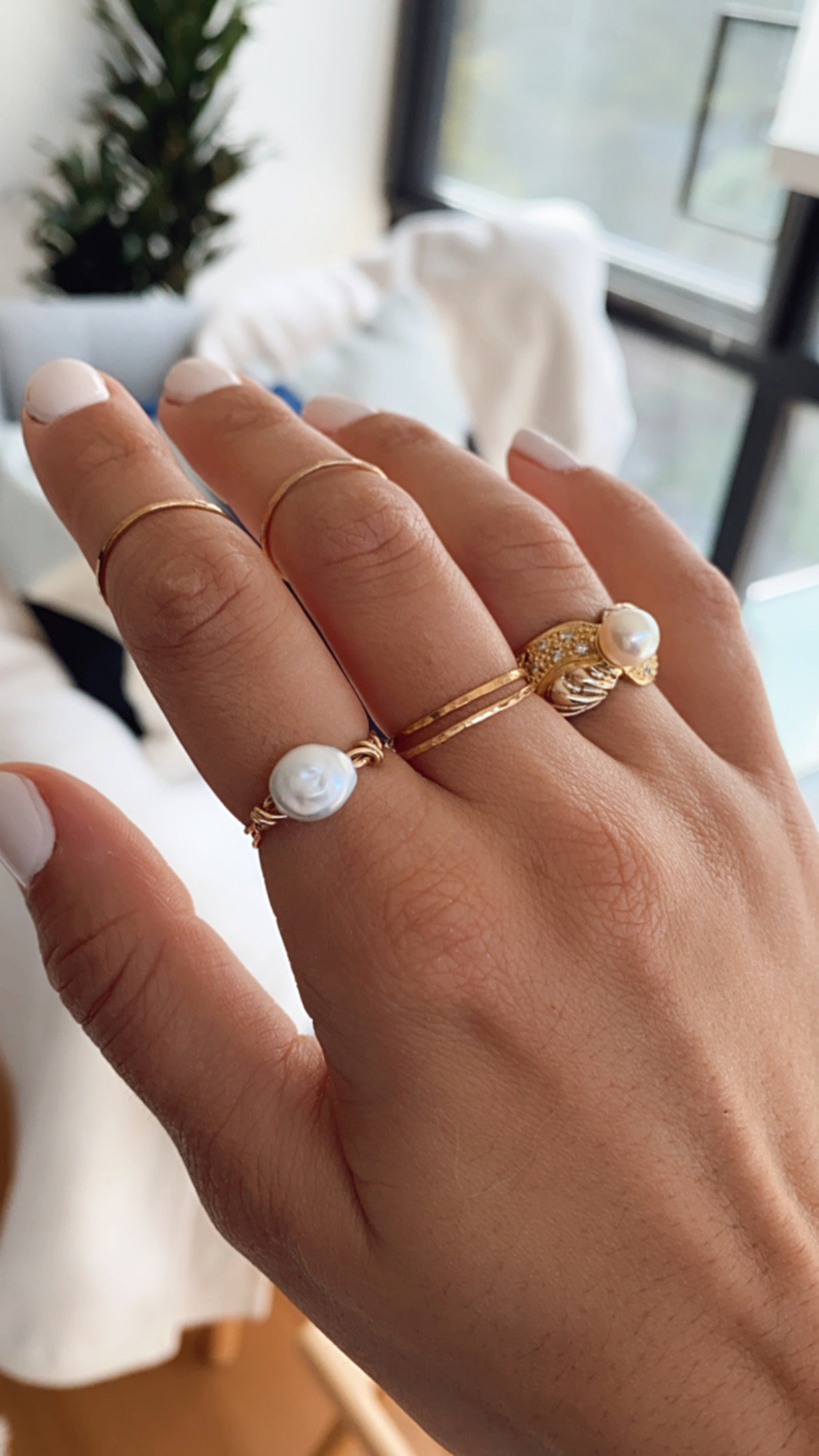 Gold Non Tarnish Ring / 14K Gold Fill Thin Band / Minimalist Etsy