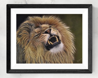 Lowen Brullen Malerei Etsy