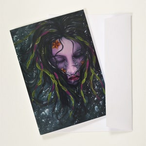 Wenskaarten set van 4 | Fantasy Art Notecards voor wensen | A6 grootte kaarten blanco binnen enveloppen inbegrepen | Wenskaarten Pack Sea Thema