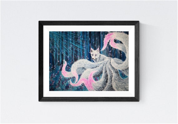 Original Oil Painting The Nine Tailed Fox Oil Painting On Etsy