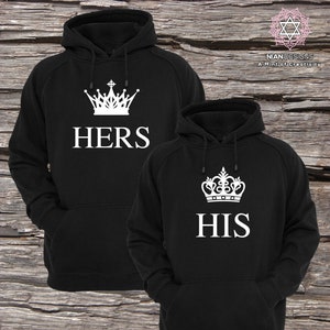 Hers And His Custom Date Couple Hoodies Matching Couple Etsy Discover some cute couples hoodies that will make you and your partner look adorable. usd