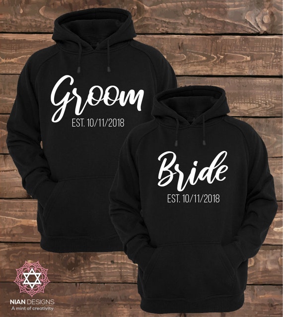 Novio y novia Est.Fecha personalizada Sudaderas con capucha de pareja a  juego Sudaderas con capucha de pareja Juego de 2 sudaderas con capucha de  pareja -  México