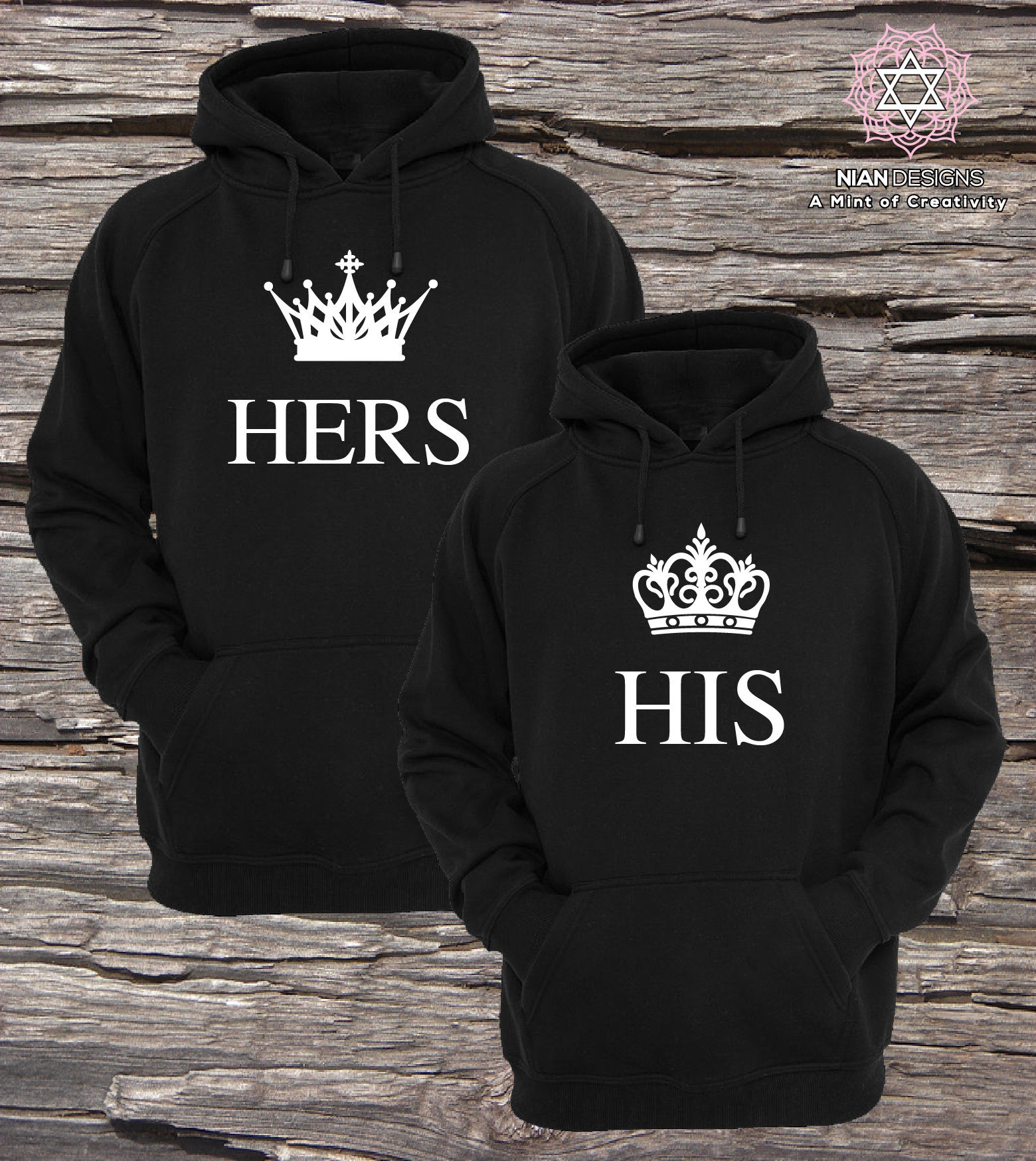 Couple's Matching Hoodies - Puzzle Set of 2 TLS/HOOD/HH004 · The