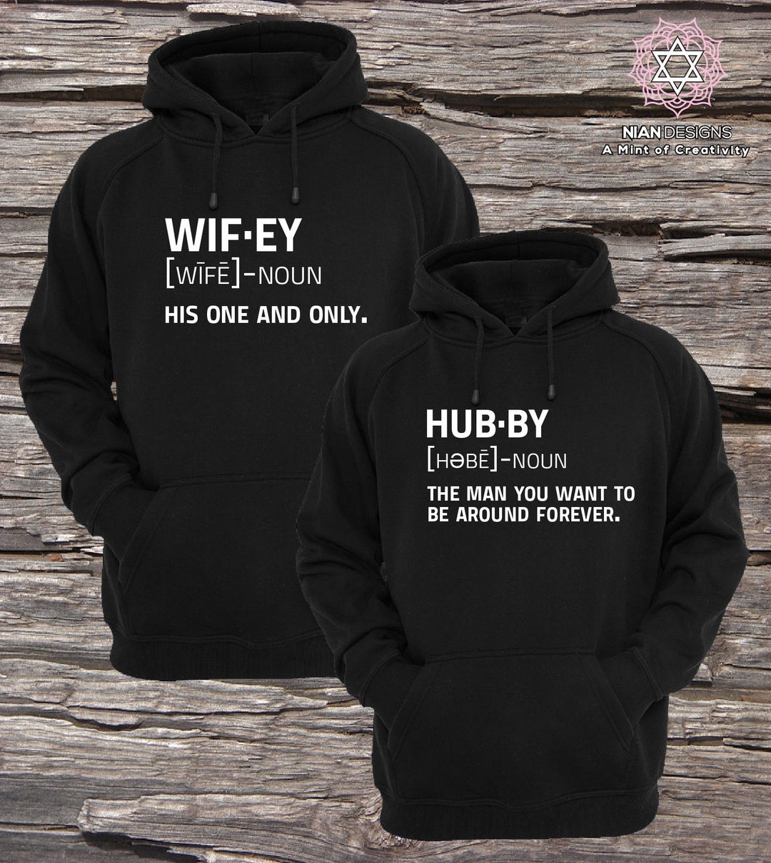 Wifey and Hubby Meaning Couple Hoodies Matching Couple Hoodies Couple Hoodies Set of 2 Couple Hoodies Etsy Canada