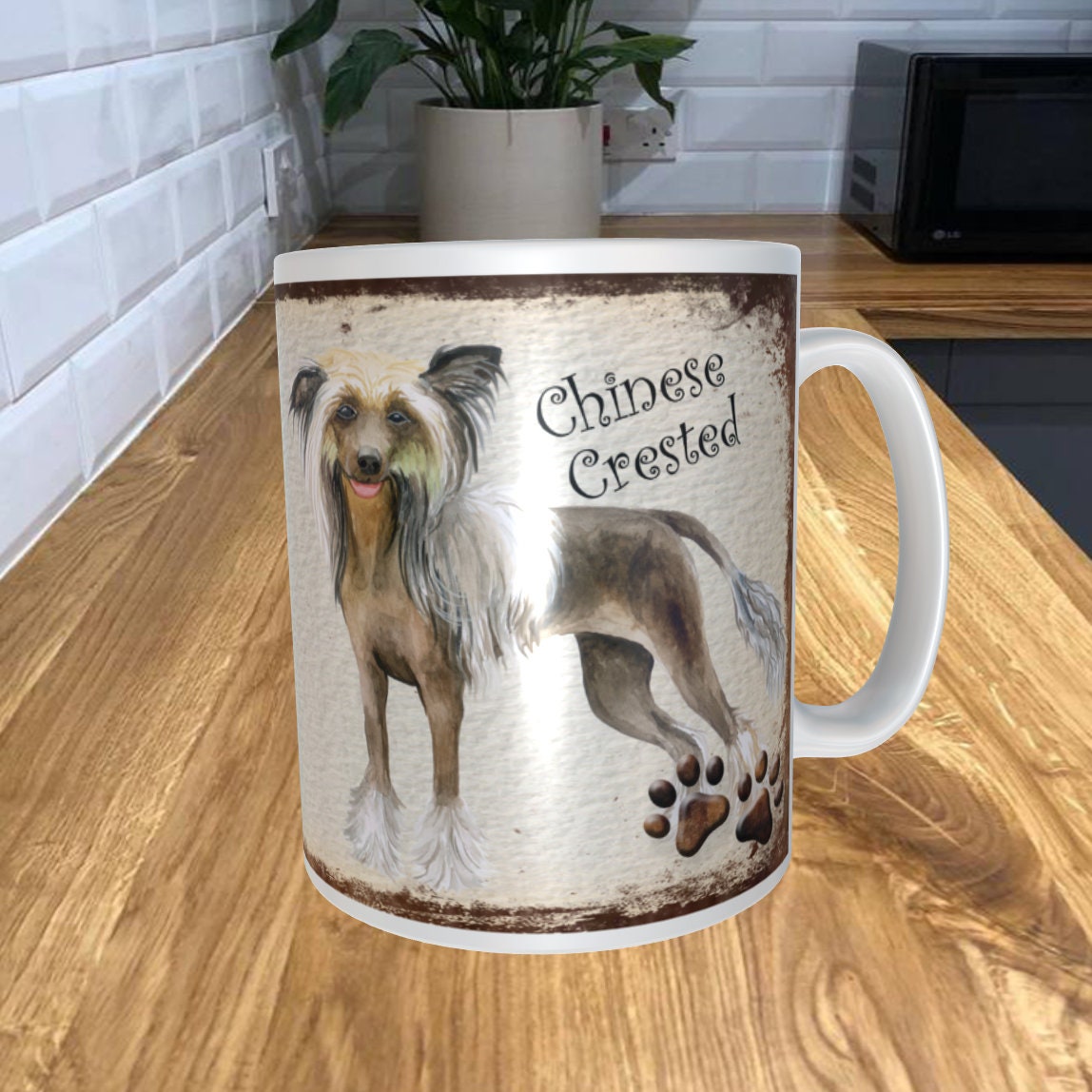 chien chinois à crête 11oz tasse café mes règles de chien thème 216drmug