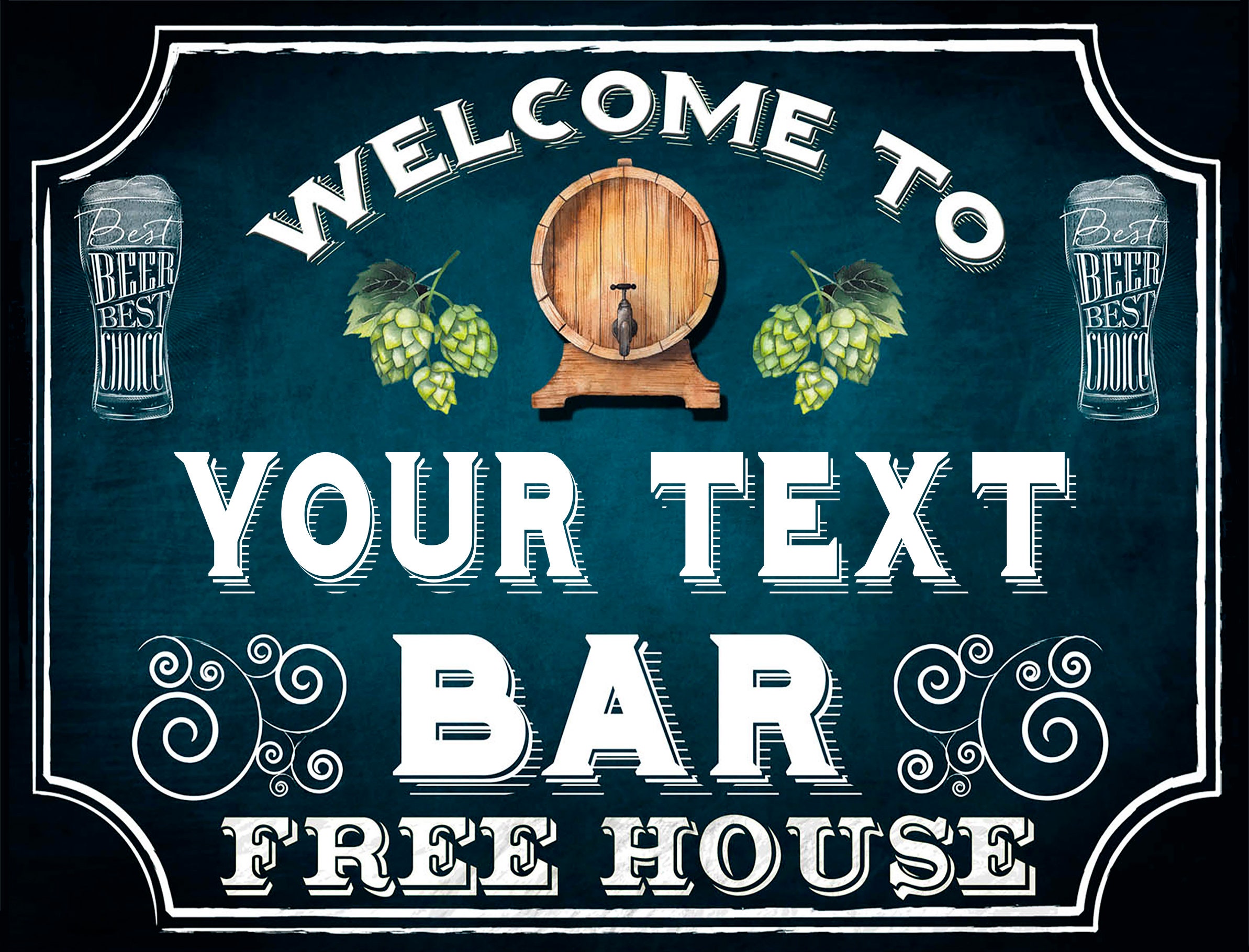 Personalised to Bar Sign Retro Metal Sign/plaque or Etsy UK