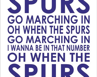 Spurs Go Marching In, Metal Sign/Plaque or Fridge Magnet, Man Cave, Garage,Shed Home Bar/ Pub