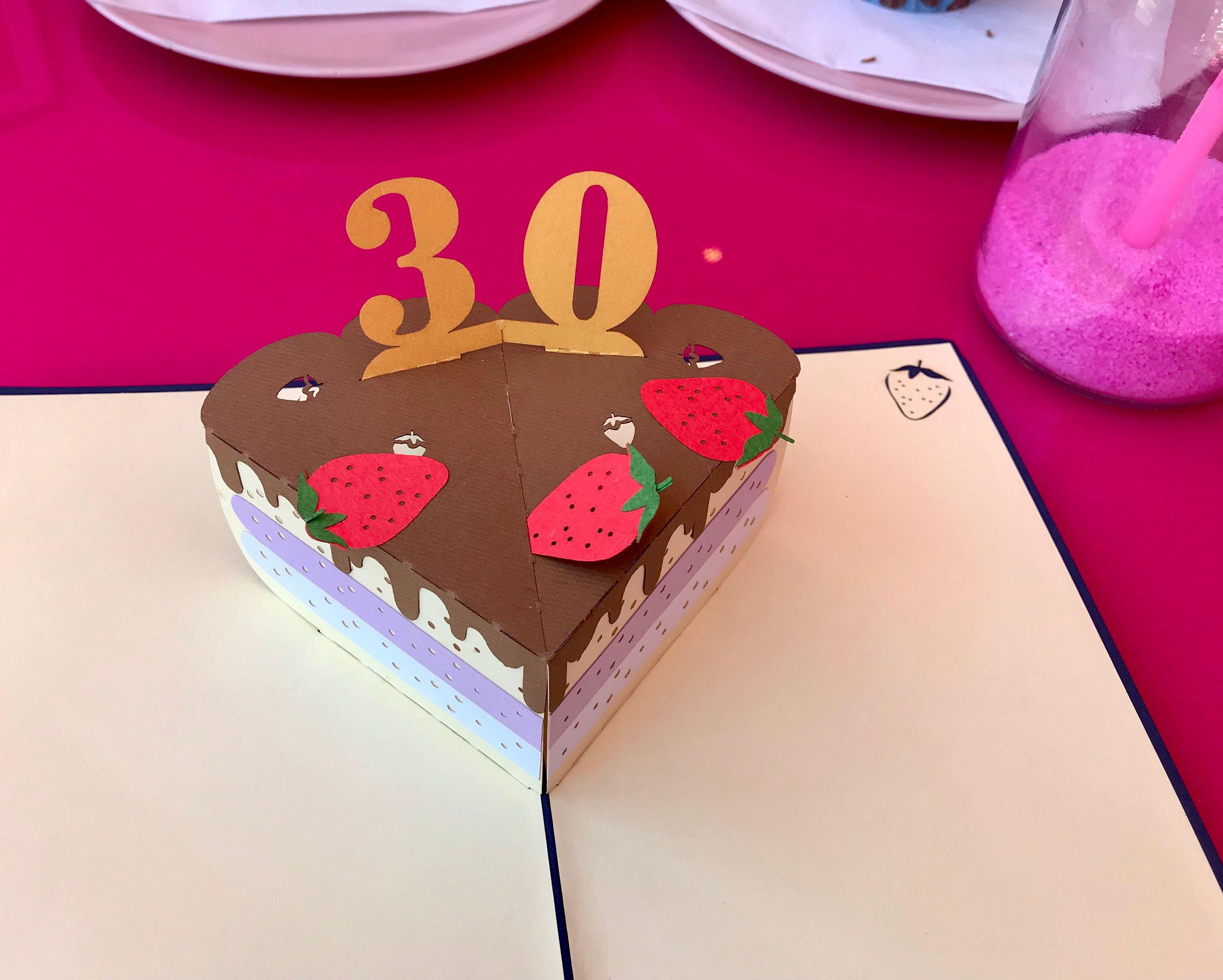 30th Birthday Pop up Card,birthday Card,birthday Gift,card,cards