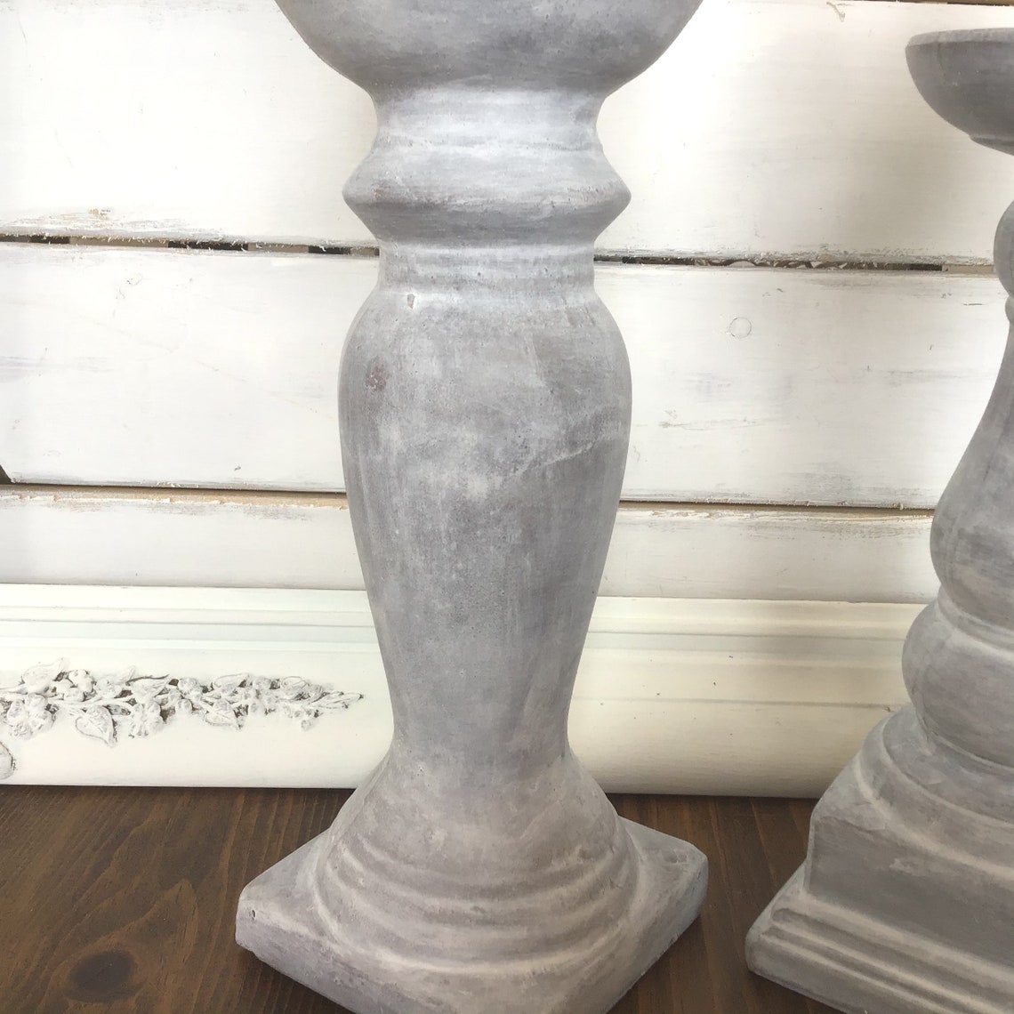Wedding Candle Holders Whitewashed Candle Holders French Etsy