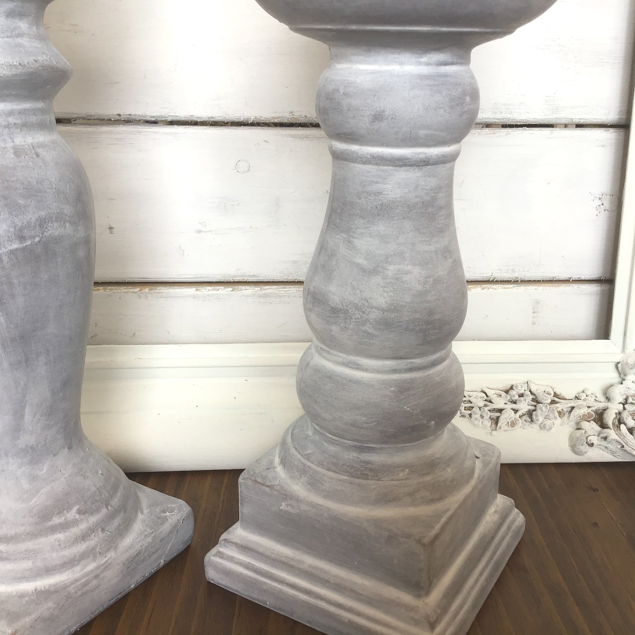 Wedding candle holders Whitewashed candle holders French Etsy