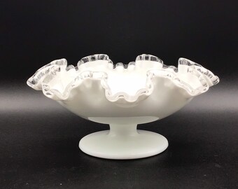 Fenton Silver Crest Footed Compote/Candy Dish