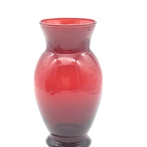 Vintage Anchor Hocking Royal Ruby Red Vase