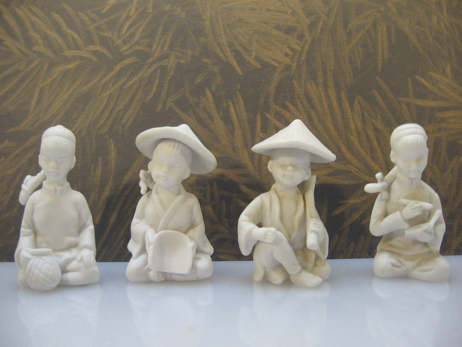 Vintage Asian Figurines Set of 4 1960s Japan Etsy