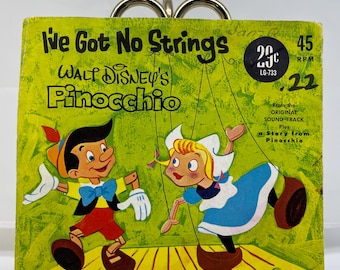 Vintage Golden Record Set – Pinocchio & Shirley Temple 45 RPM Vinyl