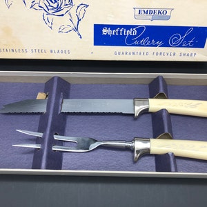 Vintage Sheffield Cutlery Set - Serving Knife and Fork set - 1950’s