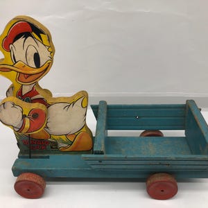 Vintage 1940’s Disney Donald Duck Fisher Price Pull Toy