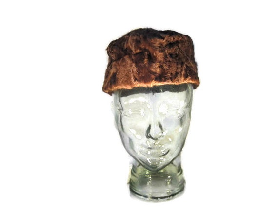 Vintage Fur Pill Box Hat - 1930's - image 1