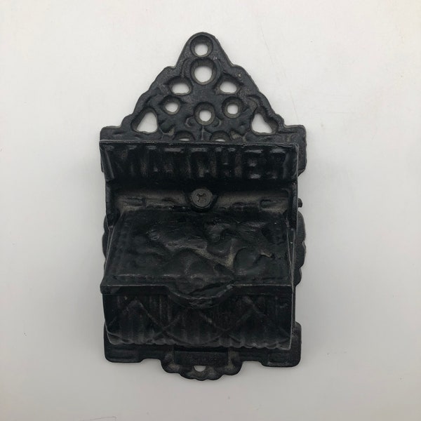 Cast Iron Wall Mount Match Safe