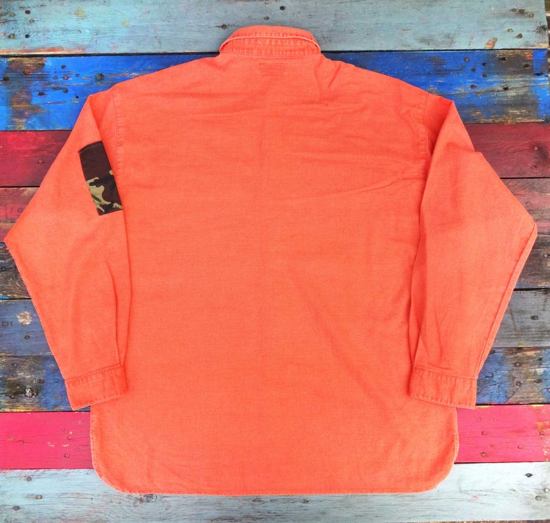 Unisex Casual Shirt / Large/ Cotton canvas/ Long sleeve / Button up / Camouflage /Unisex / Upcycled/ Hipster/ Ethical Clothing/ Urban Shirt image 3