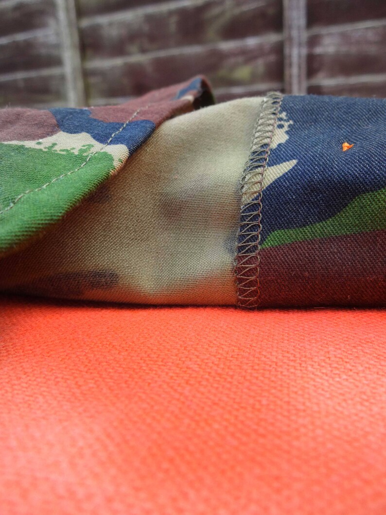 Unisex Casual Shirt / Large/ Cotton canvas/ Long sleeve / Button up / Camouflage /Unisex / Upcycled/ Hipster/ Ethical Clothing/ Urban Shirt image 6