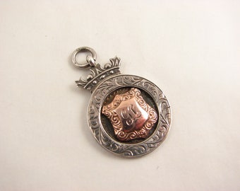 Vintage Sterling Silver & Gilded Fob Medal, Hospital pot Comp, Birmingham 1929by James Fenton