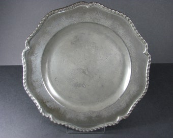 George II/III Pewter Five Lobed Wavy Edged Plate, Gadrooned edge, approx 25cm, William De Jersey PS2814, c1760, Ex John Douglas Collection