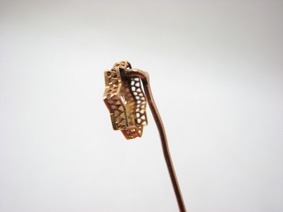 Antique French 18ct Gold Stick Pin with Star open… - image 7