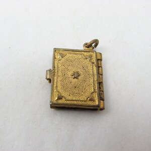 Antique Blue Enamelled Book Gallery Charm, with old Eastbourne photos, 1.8 cm L x 1.4 cm W image 5