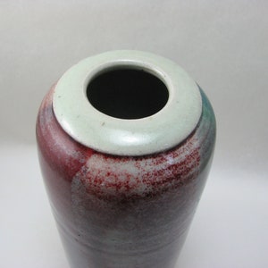 British Studio Sang De Bouef Glazed Studio Vase by Nigel Cox, 14.5 cm H, British Studio Pottery, Impress Marked, c1980s image 7