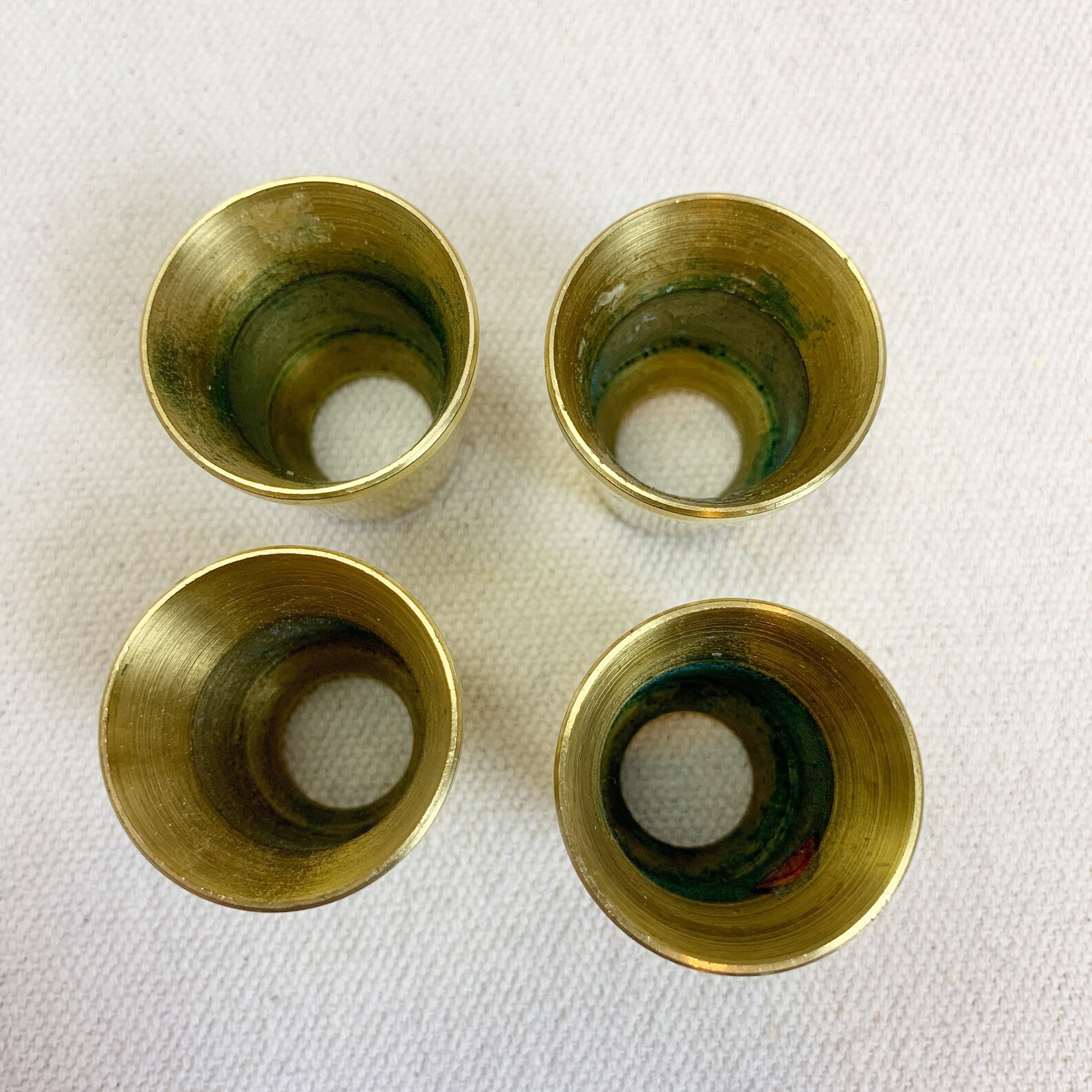 Set 4 Brass Candle Followers for Taper Candles Etsy