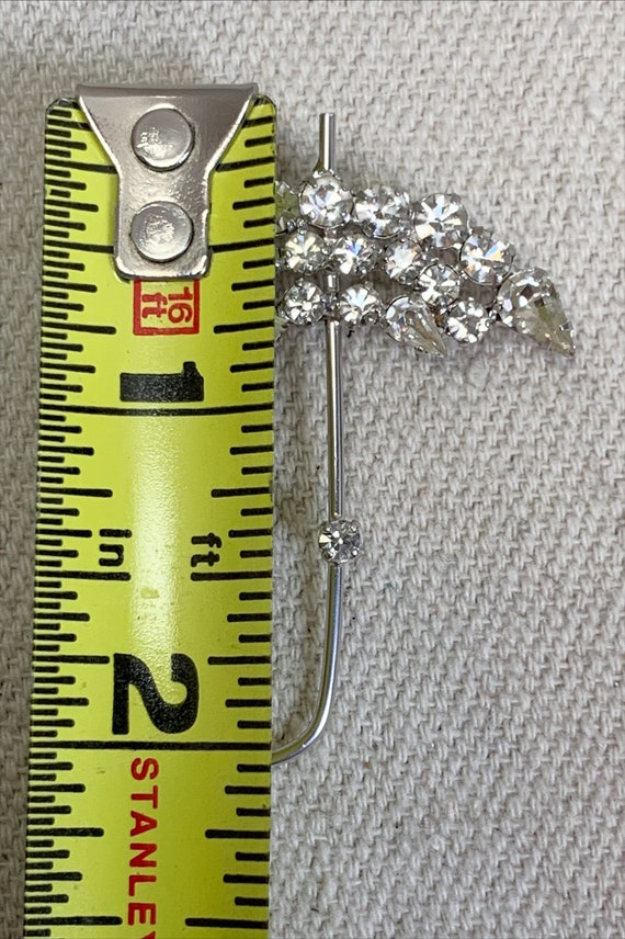 Signed B David Rhinestone Umbrella Brooch - image 5