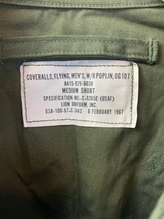 1967 Vietnam Flying Coveralls Poplin OG107 - image 4