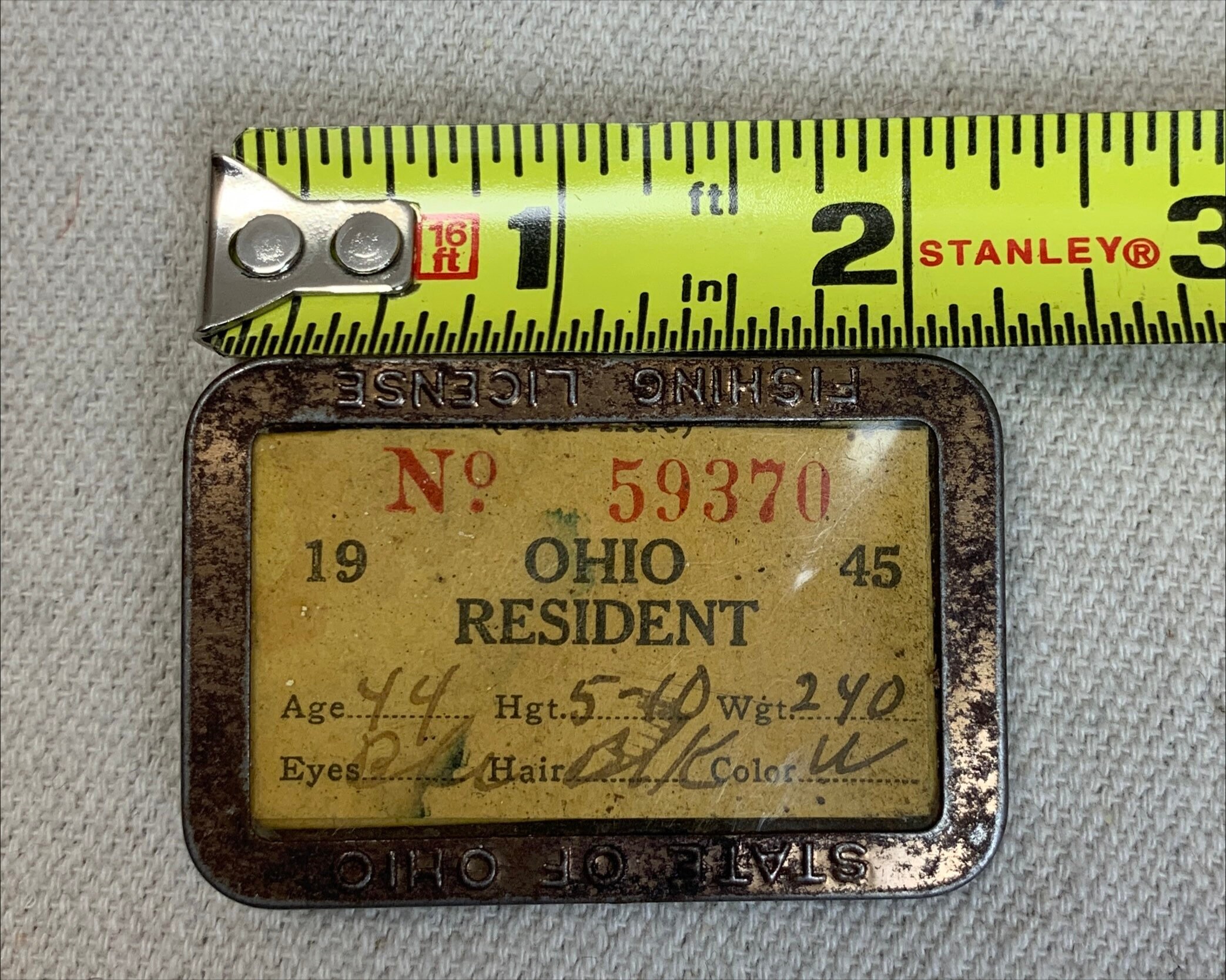 Vintage State Of Ohio Fishing License Badge 1945 Etsy vintage-state-of-ohio-fishing-license-badge-1945-etsy