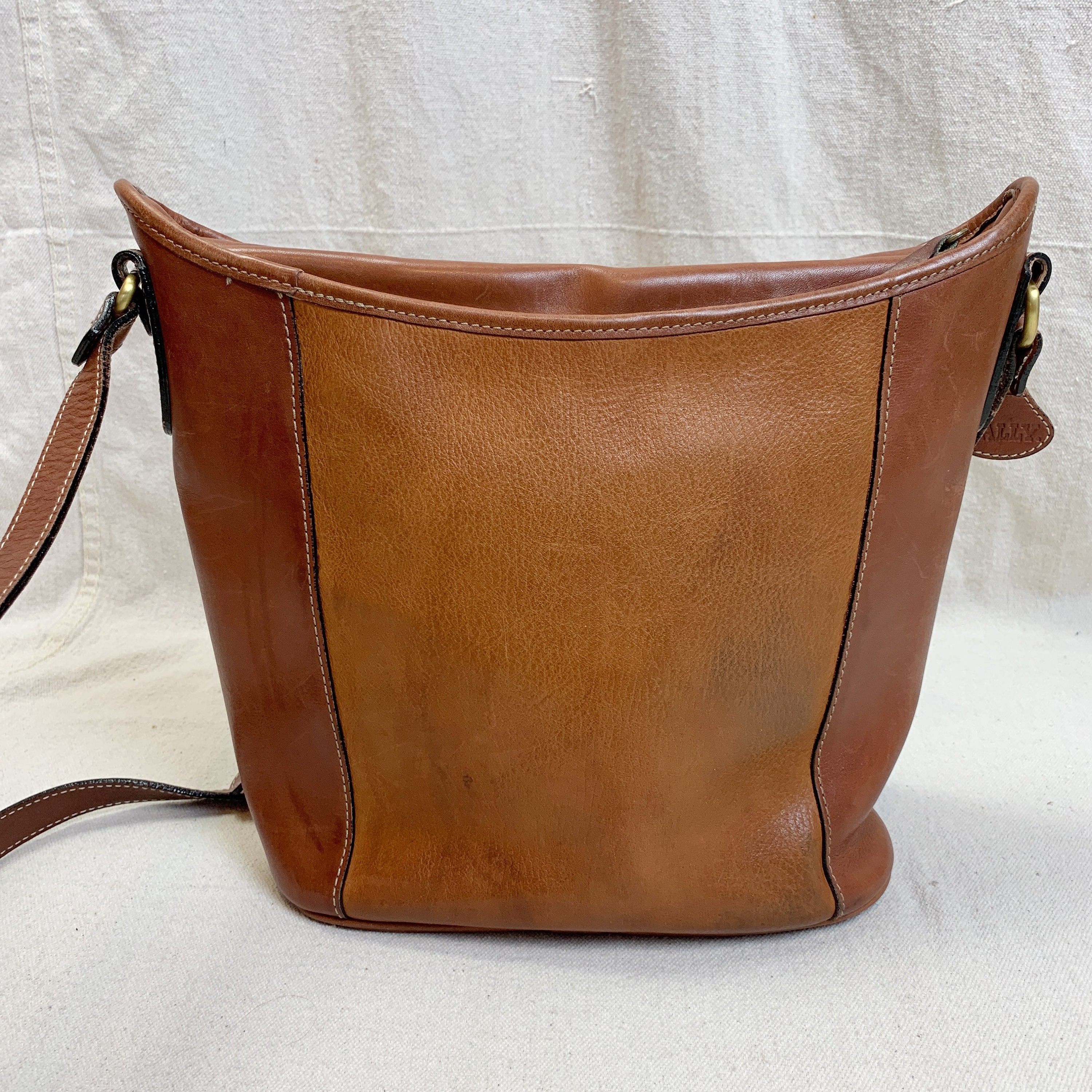 Vintage Bally Brown Leather Crossbody Zip Top Bucket Bag - Etsy Australia